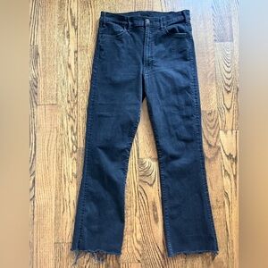 MOTHER the hustler ankle fray in not guilty (black). Size 30